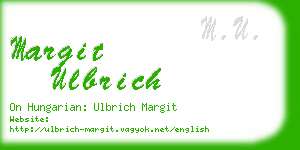 margit ulbrich business card